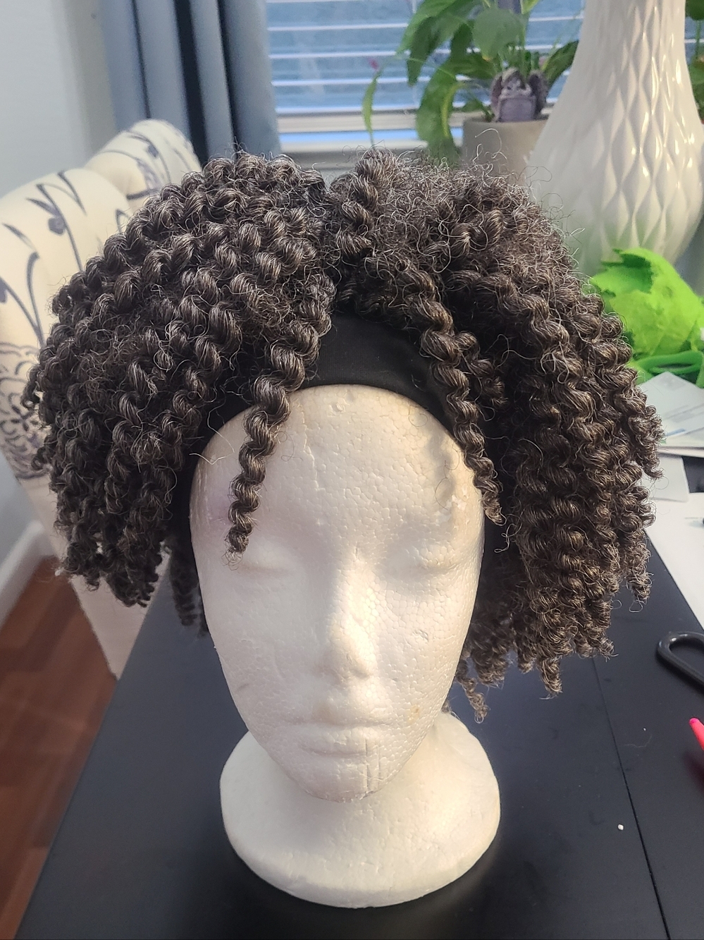 Wig- Short Twists With Attached Headband